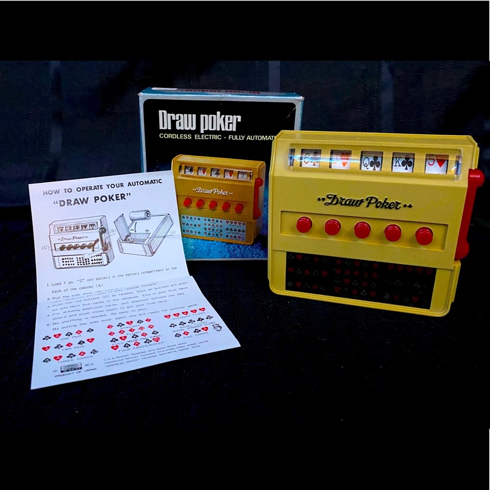 Vintage Draw Poker Cordless Japan Waco 1972!